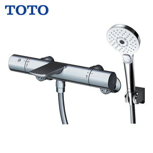 【TBV01S01JA】TOTO 壁付サーモスタット混合水栓 コンフォートウエーブ 3モード めっき (TBV01404JC+TBW01007JA)