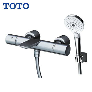 【TBV01S06JA】TOTO 壁付サーモスタット混合水栓 コンフォートウエーブ 3モード めっき (TBV01405JA+TBW01007JA)