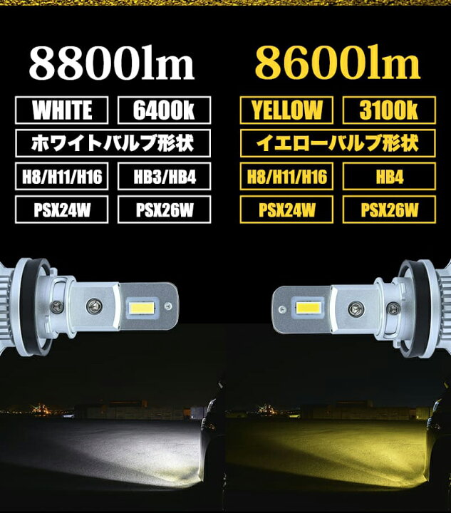 楽天市場】【15%オフ】アウトレット 特価 LED フォグランプ イエロー 