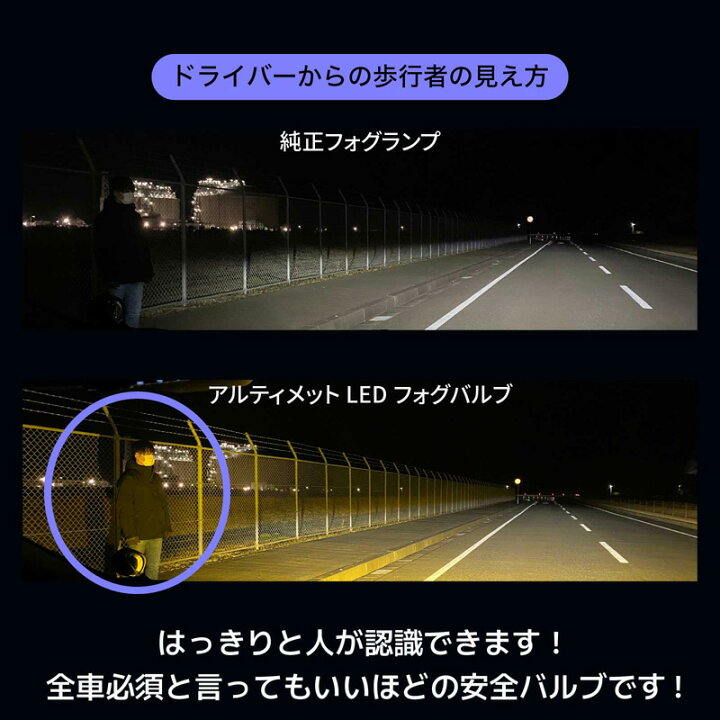 楽天市場】H16 専用 LEDフォグランプ イエロー イエローフォグ 驚異の 