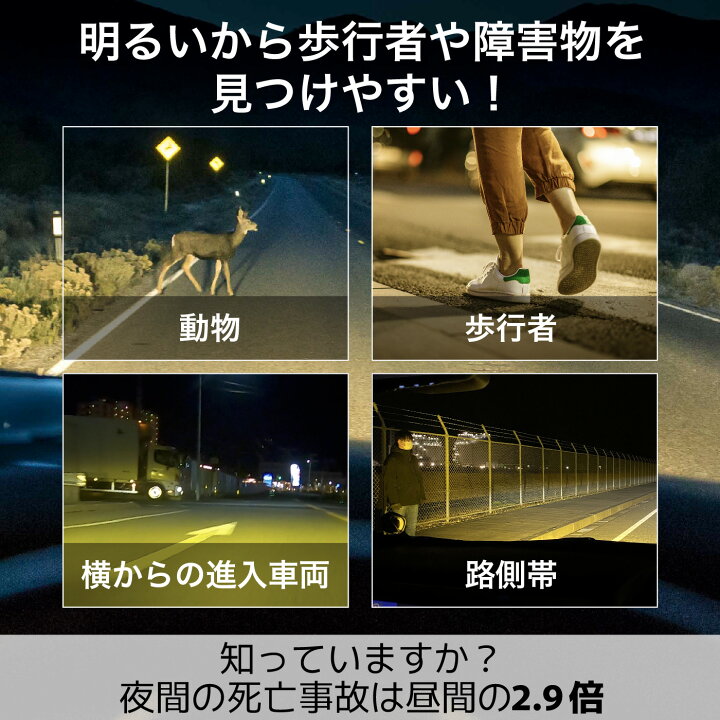 楽天市場】LED フォグランプ 後付け イエロー 14400lm ホワイト 