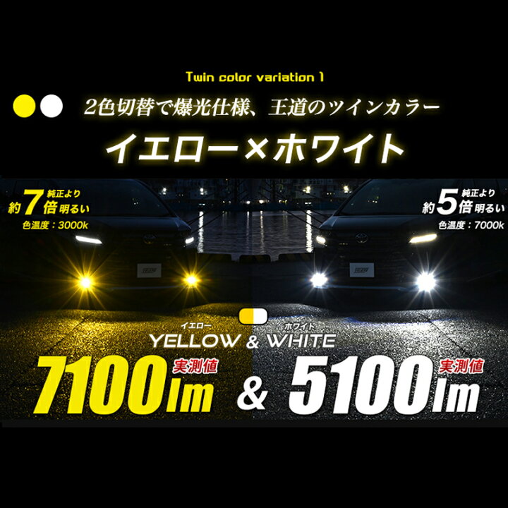 楽天市場】【15%オフ】2色切り替え 異彩の LED フォグランプ L1B 