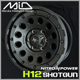 送料無料ランドクルーザー プラド ハイラックス FJナイトロパワー H12 SHOTGUNバレルブラック17インチ 8.0J +20新品　4本