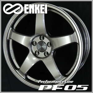 ��������ENKEI �G���P�C�p�t�H�[�}���X���C��PF05�_�[�N�V���o�[18�C���` 8.5J +45�i5��PCD114.3�jWRX S4 �V�r�b�N�iFC1 FK7 FL1 FL4�j���Ƀz�C�[��4�{�Z�b�g