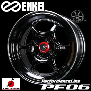 ENKEI PerformanceLine PF06GPC ptH[}XCPF06}VjOubN15inch 8.0J +25 R:FACE4H PCD100-4HY yʃzC[ 4{Zbg1{̏d 7.0Kg~