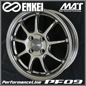 ��������ENKEI �G���P�C �p�t�H�[�}���X���C�� PF09�_�[�N�V���o�[15�C���` 5.0J +45 4H100���y�����ԑS�ʁ@4�{�i1�䕪�jVIA JWL�K�i���i