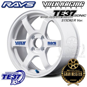 ���������݌ɂ���RAYS ���C�Y�b�� RAYS VOLK �{���N���[�V���OTE37 SONIC 30TH STICKER Ver�z���C�g(WH)16�C���` 7.0J +36 FACE3�i4��PCD100�j�z�C�[��4�{�Z�b�g