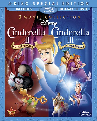 新品北米版Blu-ray！『シンデレラ2』『シンデレラIII 戻された時計の針』 Cinderella II: Dreams Come True &  Cinderella III: A Twist In Time (Three-Disc Blu-ray/DVD Combo in Blu-ray