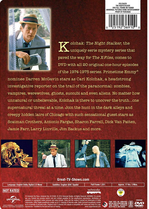 楽天市場 新品北米版dvd 事件記者コルチャック 全話 The Kolchak The Night Stalker Rgb Dvd Store Sports Culture