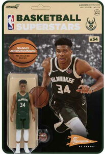��Super7 - NBA ReAction Figure - Giannis Antetokoumpo (Bucks) �����j�X�E�A�f�g�N���{�� �X�[�p�[7 ���A�N�V���� �t�B�M���A��