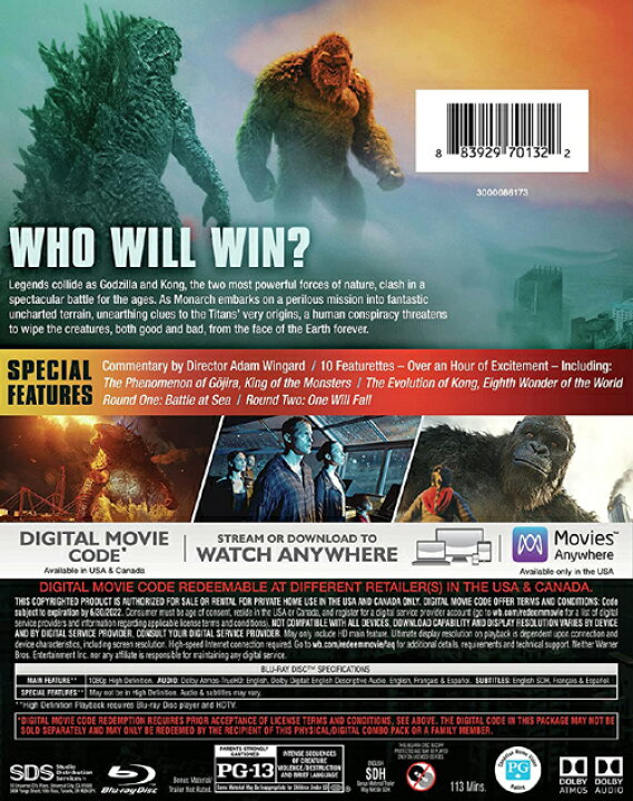 楽天市場 新品北米版blu Ray ゴジラvsコング 21 Godzilla Vs Kong Blu Ray Dvd Rgb Dvd Store Sports Culture