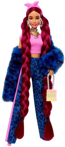 楽天市場】バービー Mattel - Barbie Extra Doll with Blue Leopard 