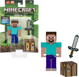 Mattel - Minecraft 3.25'' Steve Figure with Accessories }CNtg