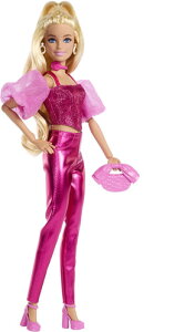 �o�[�r�[ Mattel - Barbie Deluxe Style with Blonde Hair in Pink Metallic Corset Outfit