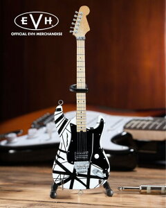 EVH - Eddie Van Halen - Black & White Mini Guitar Replica Collectible EVH-003GfBE@EwC ~j`AEvJEM^[i25cmj
