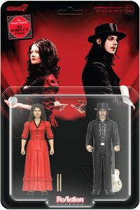 Super7 - The White Stripes - ReAction Figures Wv1 - Get Behind Me Satan 2-Pack�i��9.5cm�j���U�E�z���C�g�E�X�g���C�v�X��