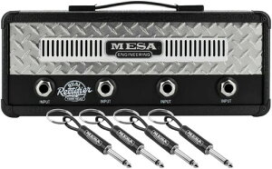 Pluginz - Mesa Engineering (Mesa Boogie) - Standard Jack Rack - Dual Rectifier Chrome with 4 Guitar Plug Keychains �����T�E�G���W�j�A�����O��