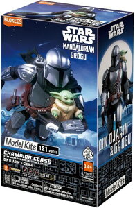 ��Blokees - Star Wars: The Mandalorian & Grogu - CCO5: Din Djarin & Grogu Model Kit���X�^�[�E�E�H�[�Y/�}���_�����A���E�A���h�E�O���[�O�[���v�����f��