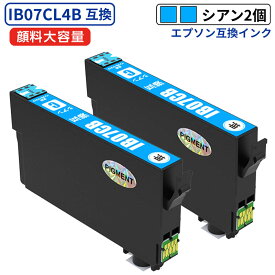 IB07CB（マウス）エプソン互換インク シアン 顔料 大容量 2個セット 計2本 残量表示ICチップ付 PX-M6010F PX-M6011F PX-S6010 対応