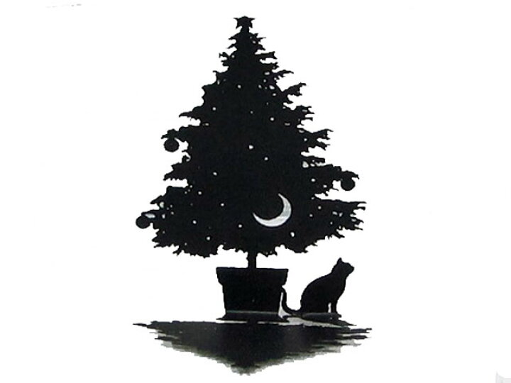 楽天市場 シルエットオブジェ 月ツリー猫猫の置物 シルエット工場 川口喜久雄 猫グッズ 猫雑貨 猫 ねこ ネコ オブジェ 置物 インテリア リボンキャット 楽天市場店