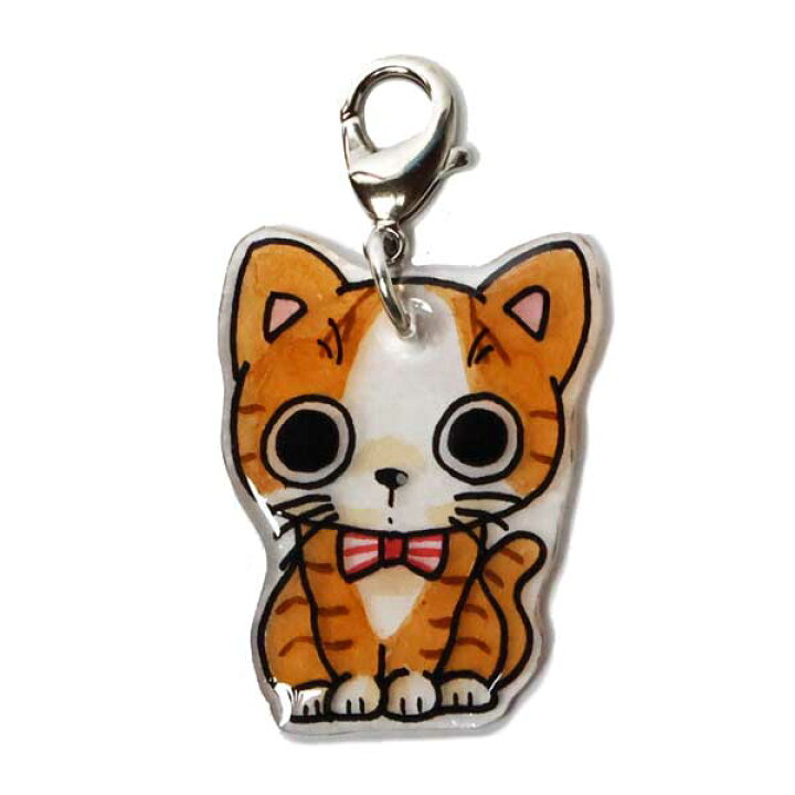 楽天市場】やまねこ 手描き 猫 キーチャーム プラバンレジン 