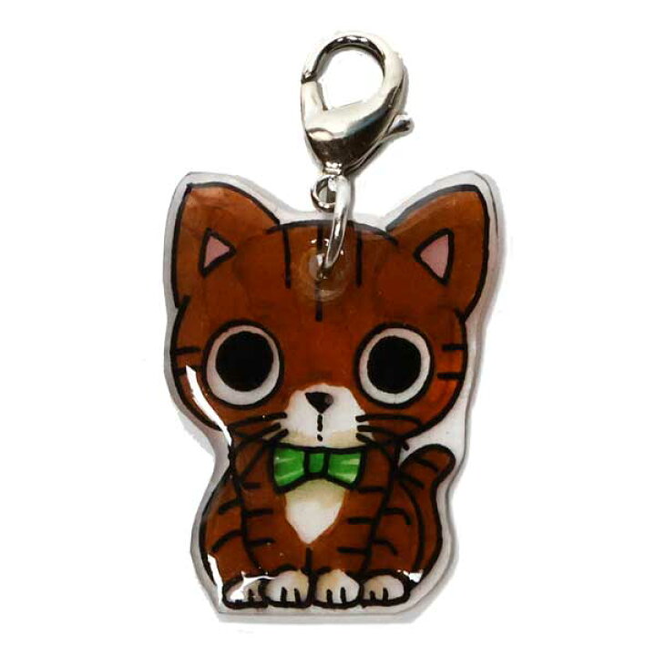 楽天市場】やまねこ 手描き 猫 キーチャーム プラバンレジン 猫 