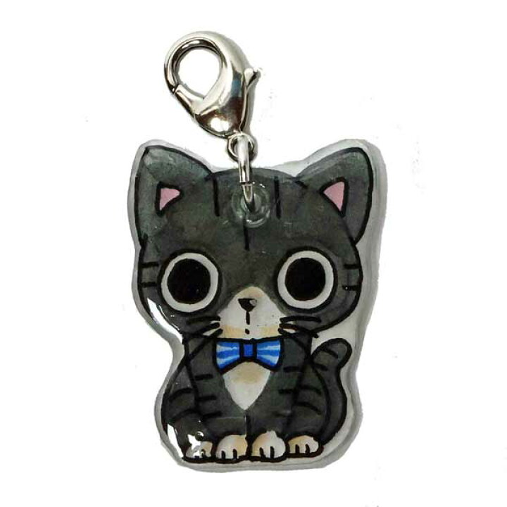 楽天市場】やまねこ 手描き 猫 キーチャーム プラバンレジン 