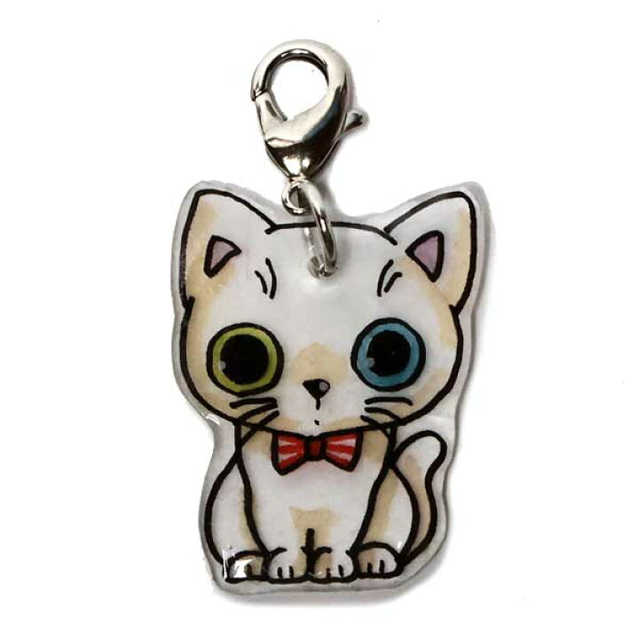 楽天市場】やまねこ 手描き 猫 キーチャーム プラバンレジン 