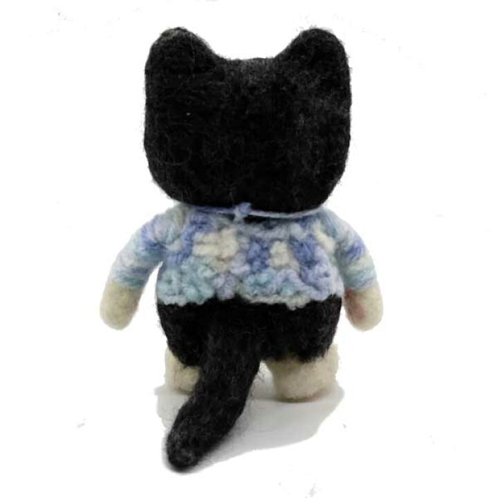 楽天市場】やまねこ 羊毛フェルト 猫 黒白 S サイズ 羊毛フェルト猫 