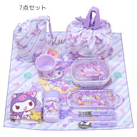 福袋 送料無料 2026 ランチ7点セット 女の子 クロミ お弁当箱丸型 ランチ巾着 トリオセット ナフキン コ…