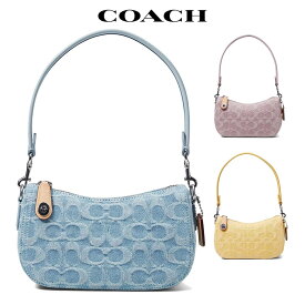 コーチ バッグ レディース ハンドバッグ 小さめ ブランド ミニバッグ デニム エンボスシグネチャー Coach Swinger