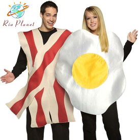ベーコン と 卵 着ぐるみ コスプレ 大人用 衣装 仮装 面白い おもしろ ハロウィン Bacon & Eggs