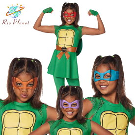 ミュータントタートルズ コスプレ ワンピース 女の子 衣装 キッズ 子供 コスチューム ハロウィン Teenage Mutant Ninja Turtles