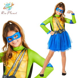 ミュータントタートルズ コスプレ レオナルド ワンピース 女の子 衣装 キッズ 子供 コスチューム Teenage Mutant Ninja Turtles