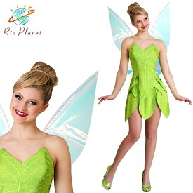 ピーターパン ティンカーベル 衣装 大人 コスチューム コスプレ 羽 TINKERBELL 大きいサイズあり Peter Pan