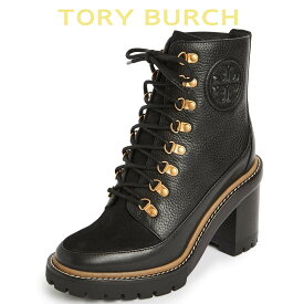 トリーバーチ ブーツ レディース ワークブーツ 本革 編み上げ 厚底 ヒール 高め 大きいサイズあり Tory Burch