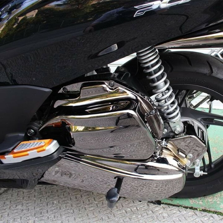 楽天市場】ホンダ PCX125 JF28 エアクリーナーカバー ブラック メッキ 