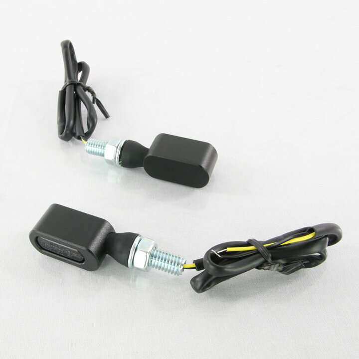 超小型 マイクロミニ LED ウインカー ブラックボディ スモークレンズ 車検対応 2個セット オレンジ/アンバー発光  バイクパーツバッテリー販売のRISE
