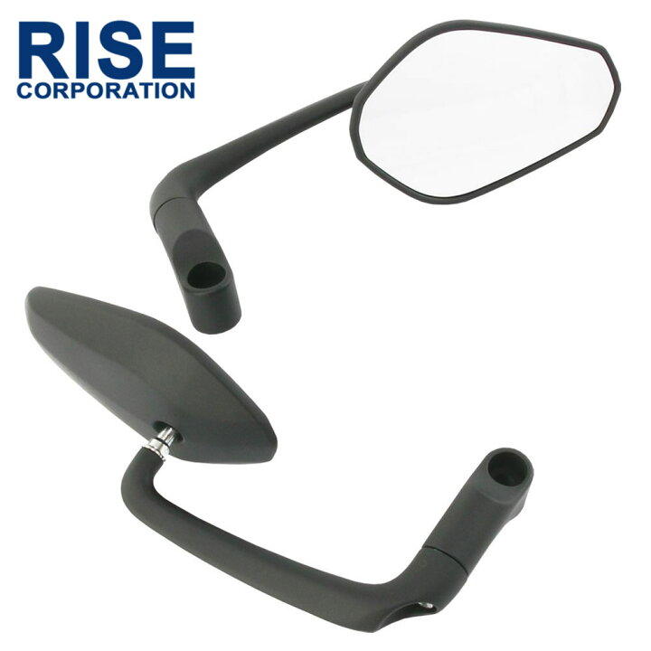 楽天市場 汎用 バレンミラー マットブラック 取り付けネジ10mm 8mm バーエンドミラーとしても可能 左右セット つや消しブラック バイク用品 ミラー その他 バイクパーツバッテリー販売のrise