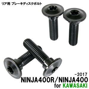 チタンボルト カワサキ NINJA400R/NINJA400 -2017専用 ブレーキディスクボルト リア用 4本セット M8×30 P1.25 ブラック 軽量化 カスタム ネジ