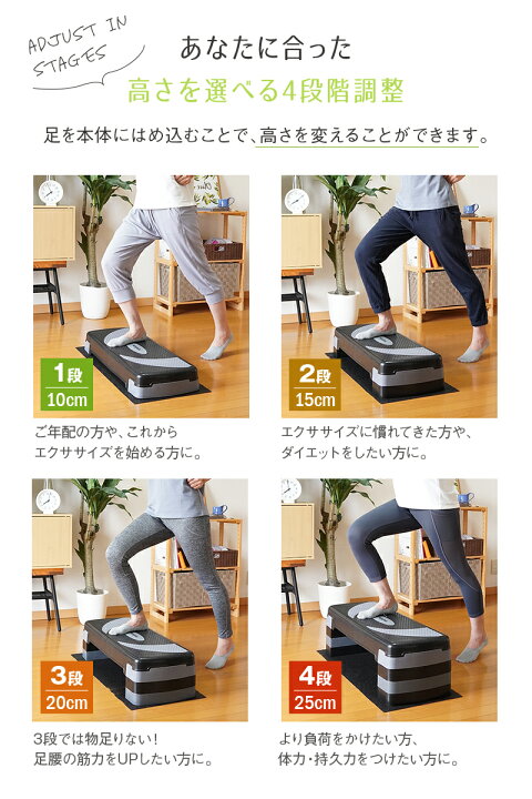 楽天市場】【即納】踏み台昇降 ステップ台 エクササイズ トレーニング4 