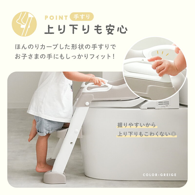 【20時~先着1,000枚!50%OFFクーポン】\おまるにもなる/2WAY補助便座 子供 トイレトレーニング トイトレ トイレ 練習 折りたたみ おまる ステップ 補助 便座 コンパクト 簡単組み立て 滑り止め付き ステップ 踏み台 プレゼント ギフト 自立式 おしゃれ 軽量 - メイン画像 9