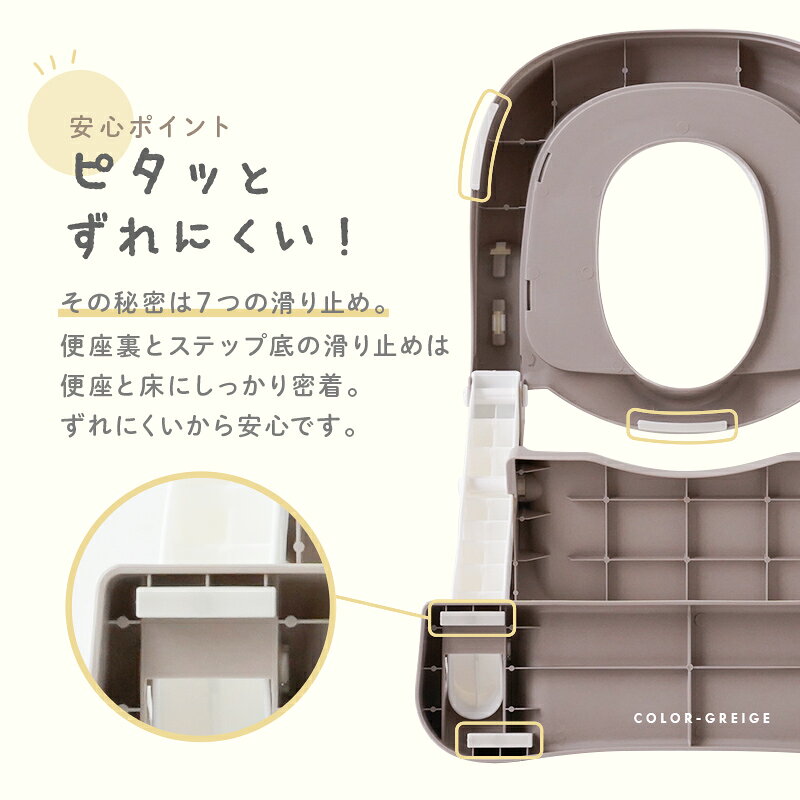 【20時~先着1,000枚!50%OFFクーポン】\おまるにもなる/2WAY補助便座 子供 トイレトレーニング トイトレ トイレ 練習 折りたたみ おまる ステップ 補助 便座 コンパクト 簡単組み立て 滑り止め付き ステップ 踏み台 プレゼント ギフト 自立式 おしゃれ 軽量 - メイン画像 15