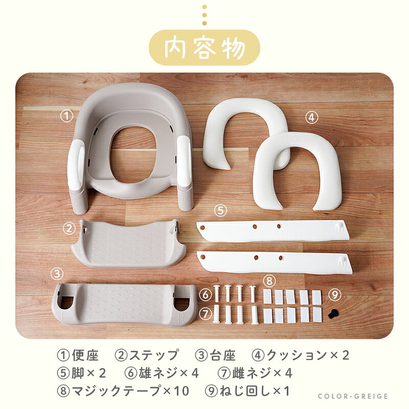 【20時~先着1,000枚!50%OFFクーポン】\おまるにもなる/2WAY補助便座 子供 トイレトレーニング トイトレ トイレ 練習 折りたたみ おまる ステップ 補助 便座 コンパクト 簡単組み立て 滑り止め付き ステップ 踏み台 プレゼント ギフト 自立式 おしゃれ 軽量 - メイン画像 21