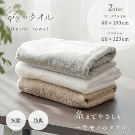 【100枚限定★50％OFFクーポン 8/10限定】＼抗菌＆防臭／ 楽天1位 『糸糸[いとし]のタオル』 ミニバスタオル バスタオル 小さめ バスタオル 速乾 40 100 フェイスタオル 大判 綿100 ％ 薄手 タオル 吸水 タオル 吸水タオル コットン コンパクト 子ども