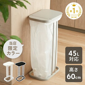 【50枚限定★40％OFFクーポン】＼当店限定カラー！／ゴミ箱 ごみ箱 ゴミ 蓋付きゴミ箱 分別 45リットル 45l 45L おしゃれ スリム 蓋つき ゴミ袋ホルダー ラック サイズ 省スペース 高さ60cm ふた付き シンプル フレーム キッチン リビング 30L 20L