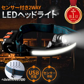 ヘッドライト 充電式 釣り 充電式ヘッドライト LEDライト LED ヘッド ヘッドランプ センサー点灯 センサー USB充電式 ズーム ワイド 角度調整 アウトドア レジャー ウォーキング 災害対策 防水