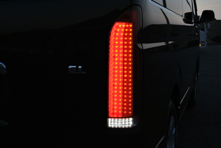 楽天市場】StellarV トヨタ ハイエース FULL LED 200 レッド【左右 