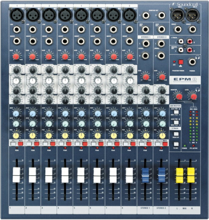 楽天市場】SoundCraft / サウンドクラフト アナログミキサー EPM8 