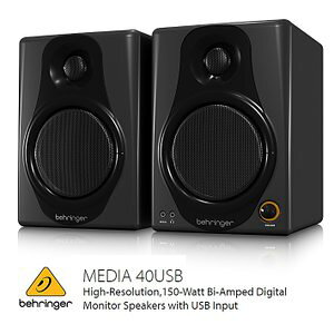 BEHRINGER/׃K[@MEDIA 40USB@150WfW^p[Av 2-Wayp[hj^[Xs[J[i2{Zbgj